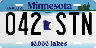 MN license plate 042STN