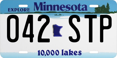 MN license plate 042STP