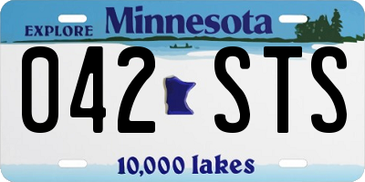 MN license plate 042STS