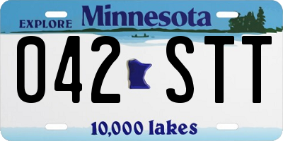MN license plate 042STT