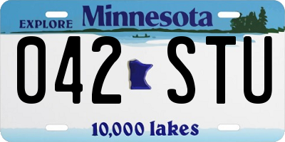 MN license plate 042STU