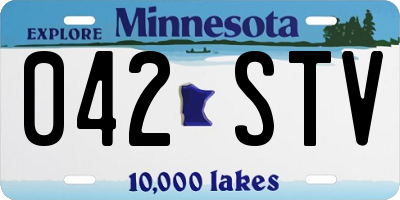 MN license plate 042STV