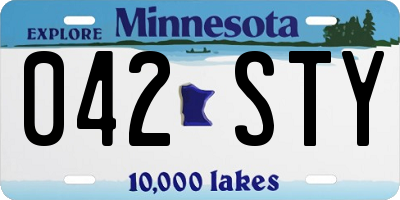 MN license plate 042STY