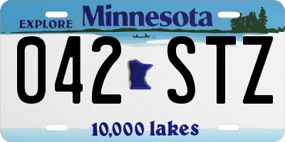 MN license plate 042STZ