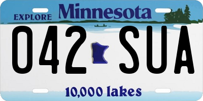 MN license plate 042SUA