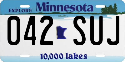 MN license plate 042SUJ