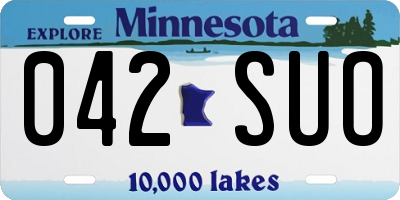 MN license plate 042SUO