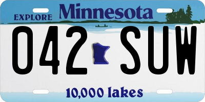 MN license plate 042SUW