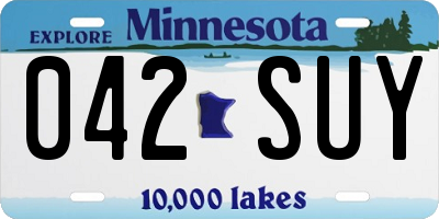 MN license plate 042SUY