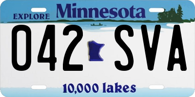 MN license plate 042SVA