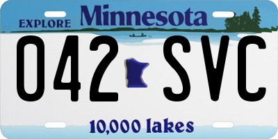 MN license plate 042SVC