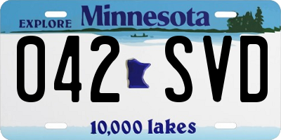 MN license plate 042SVD