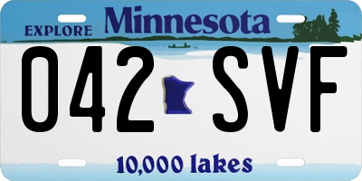 MN license plate 042SVF