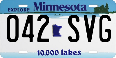 MN license plate 042SVG