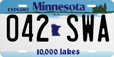 MN license plate 042SWA