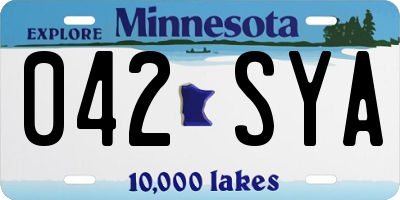 MN license plate 042SYA