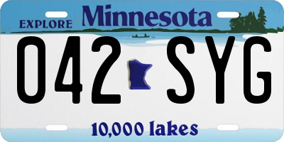 MN license plate 042SYG
