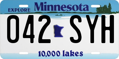 MN license plate 042SYH