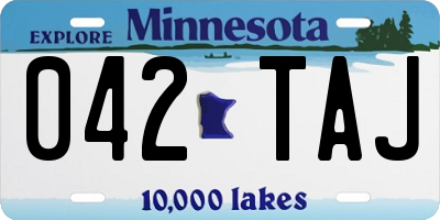 MN license plate 042TAJ
