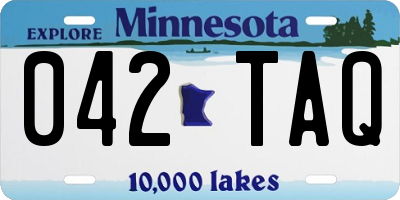 MN license plate 042TAQ