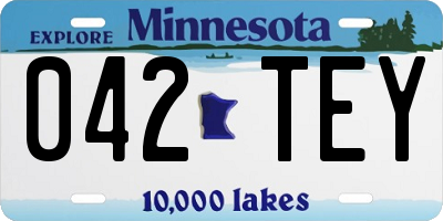 MN license plate 042TEY