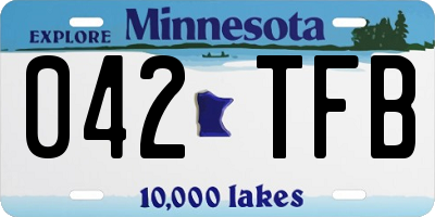 MN license plate 042TFB