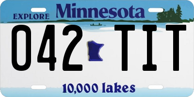 MN license plate 042TIT