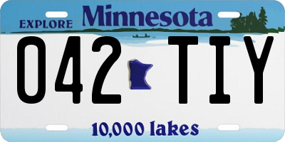 MN license plate 042TIY