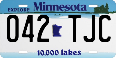 MN license plate 042TJC