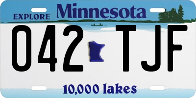 MN license plate 042TJF