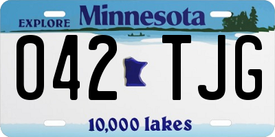 MN license plate 042TJG