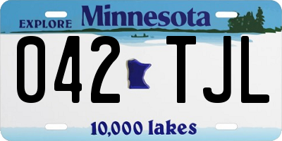 MN license plate 042TJL