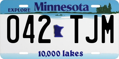 MN license plate 042TJM
