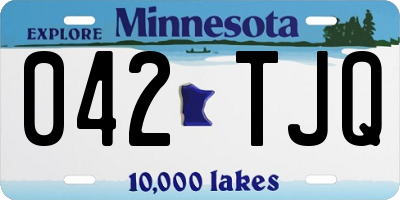 MN license plate 042TJQ
