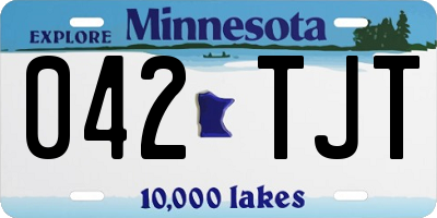 MN license plate 042TJT