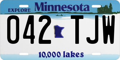 MN license plate 042TJW