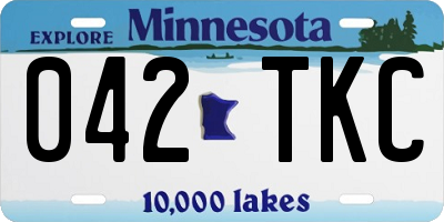 MN license plate 042TKC