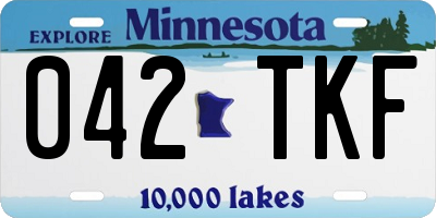 MN license plate 042TKF