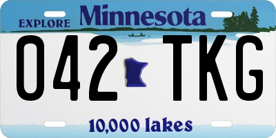 MN license plate 042TKG
