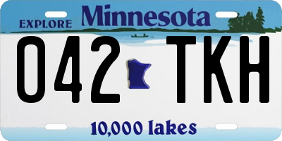 MN license plate 042TKH