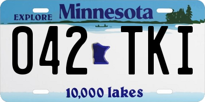 MN license plate 042TKI