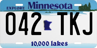 MN license plate 042TKJ
