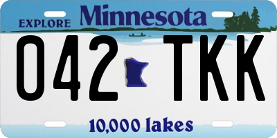 MN license plate 042TKK