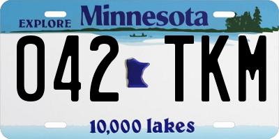 MN license plate 042TKM