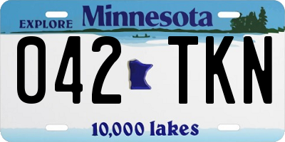 MN license plate 042TKN