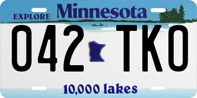 MN license plate 042TKO