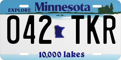 MN license plate 042TKR