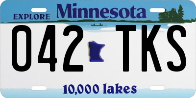 MN license plate 042TKS