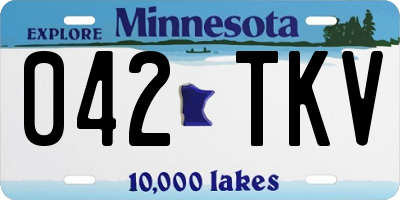 MN license plate 042TKV