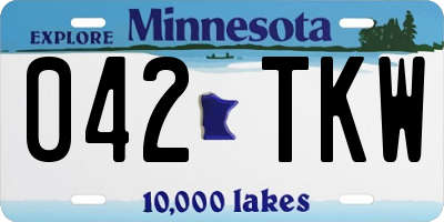 MN license plate 042TKW